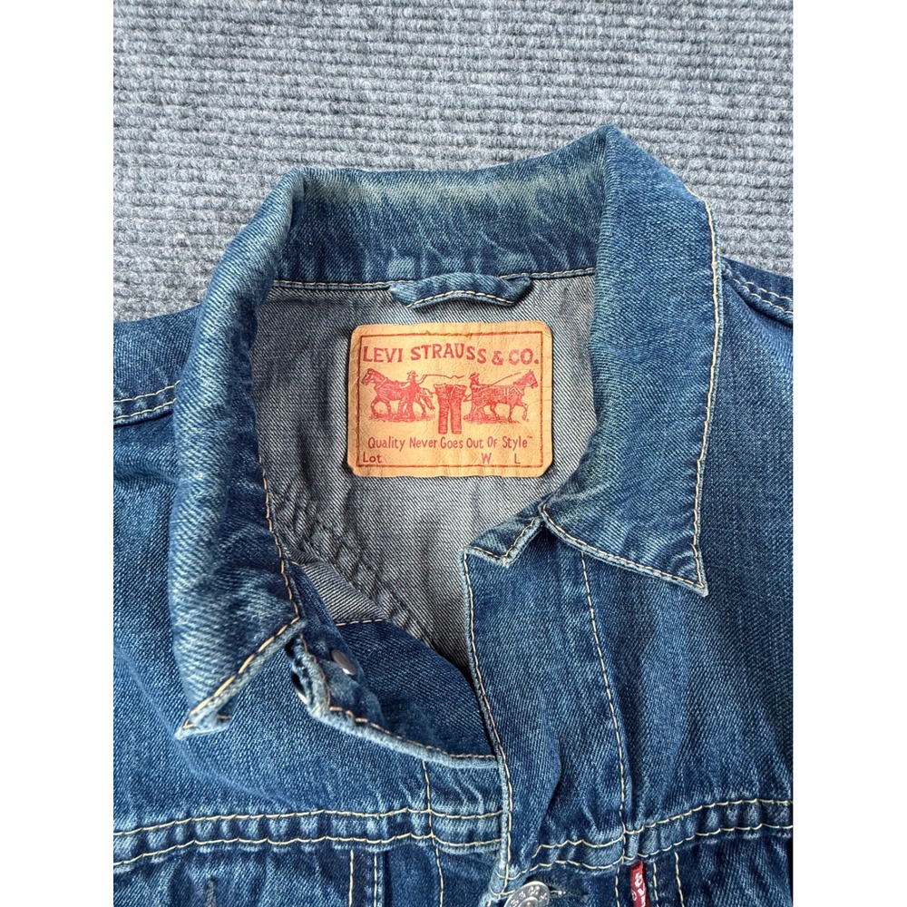 Levi's Denim Trucker Jacket unisex Large Blue Good Type 3 Jean Jacket 70901 1063 - Picture 1 of 9